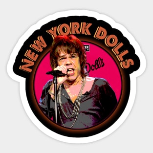 New York Dolls Revival Punk Aesthetics In Action Sticker